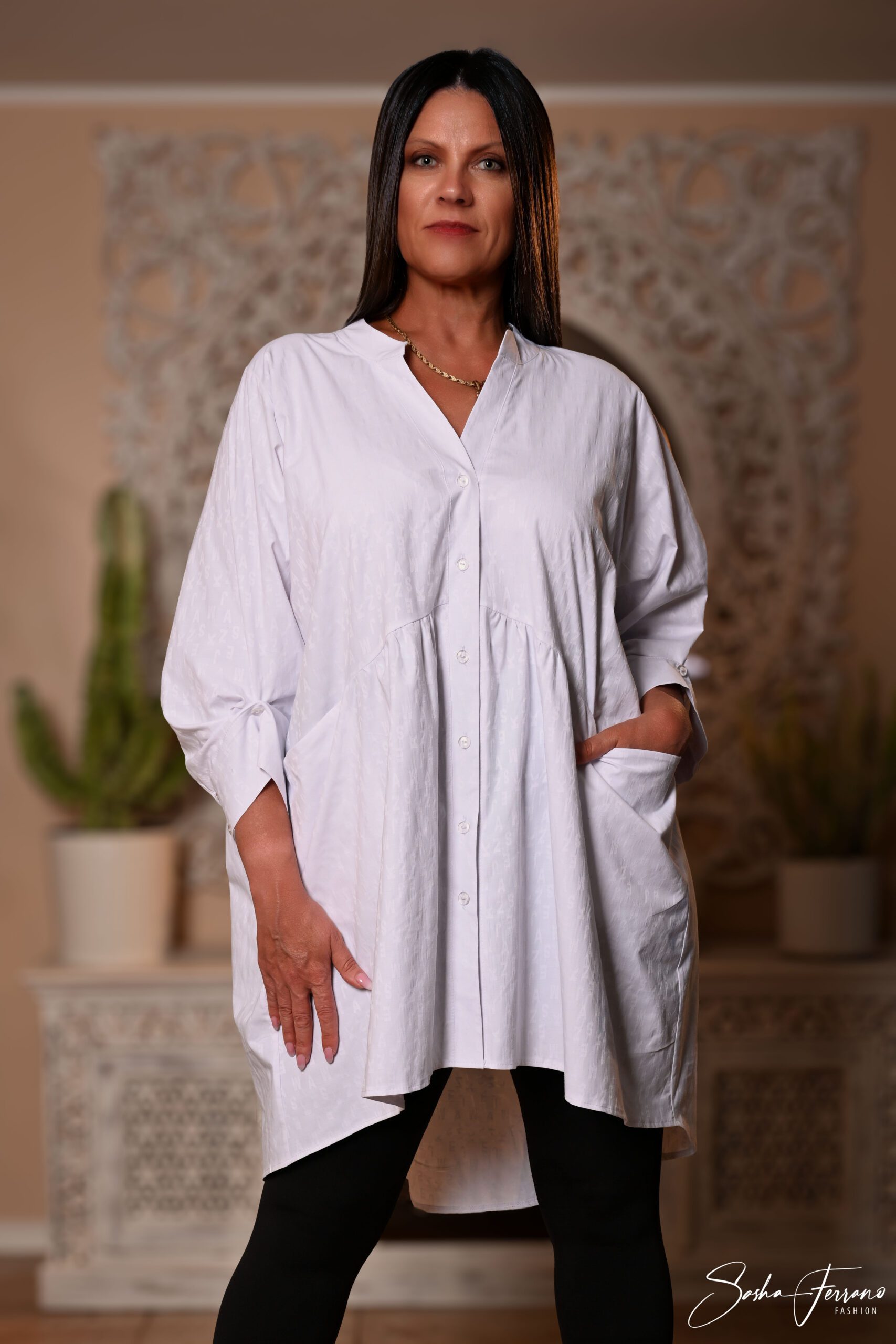 KOSZULA LOLITA BIAŁA ROZMIAR OVERSIZE-42/54