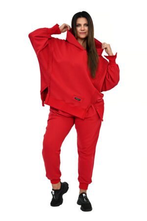 STYLOWY DRES BAWEŁNIANY IVA KOLOR CZERWONY