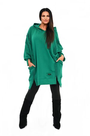 BLUZA DIXI OVERSIZE Z KAPTUREM ZIELONA