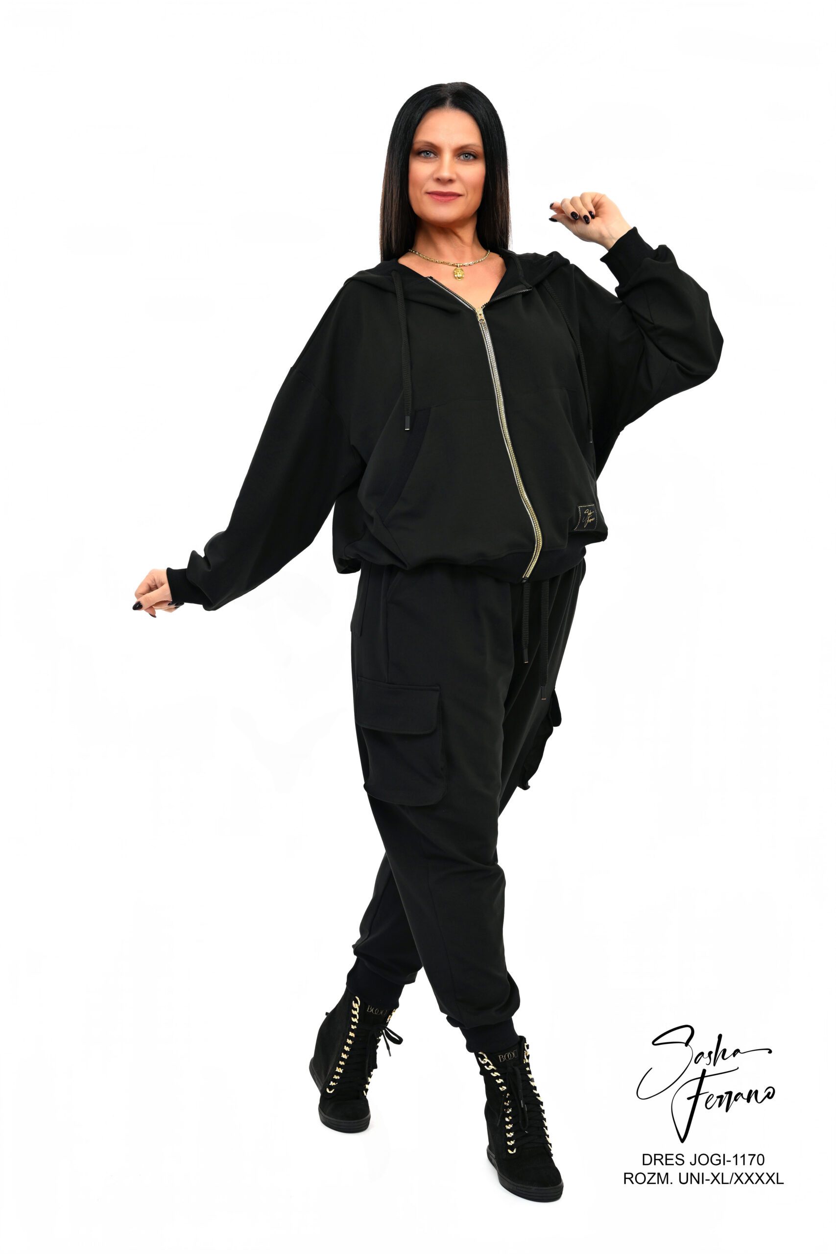 DRES JOGI CZARNY OVERSIZE 42/52 - obrazek 4