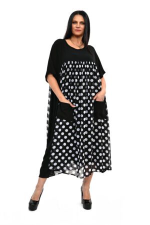 SUKIENKA MERY OVERSIZE W GROSZKI