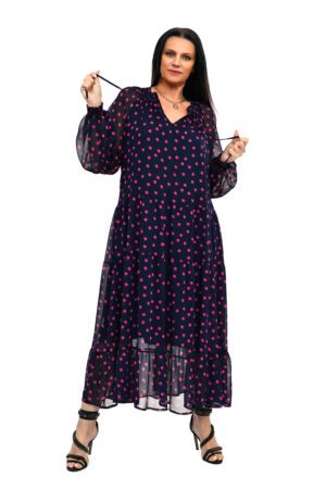 STYLOWA SZYFONOWA SUKIENKA VELA OVERSIZE-42/54