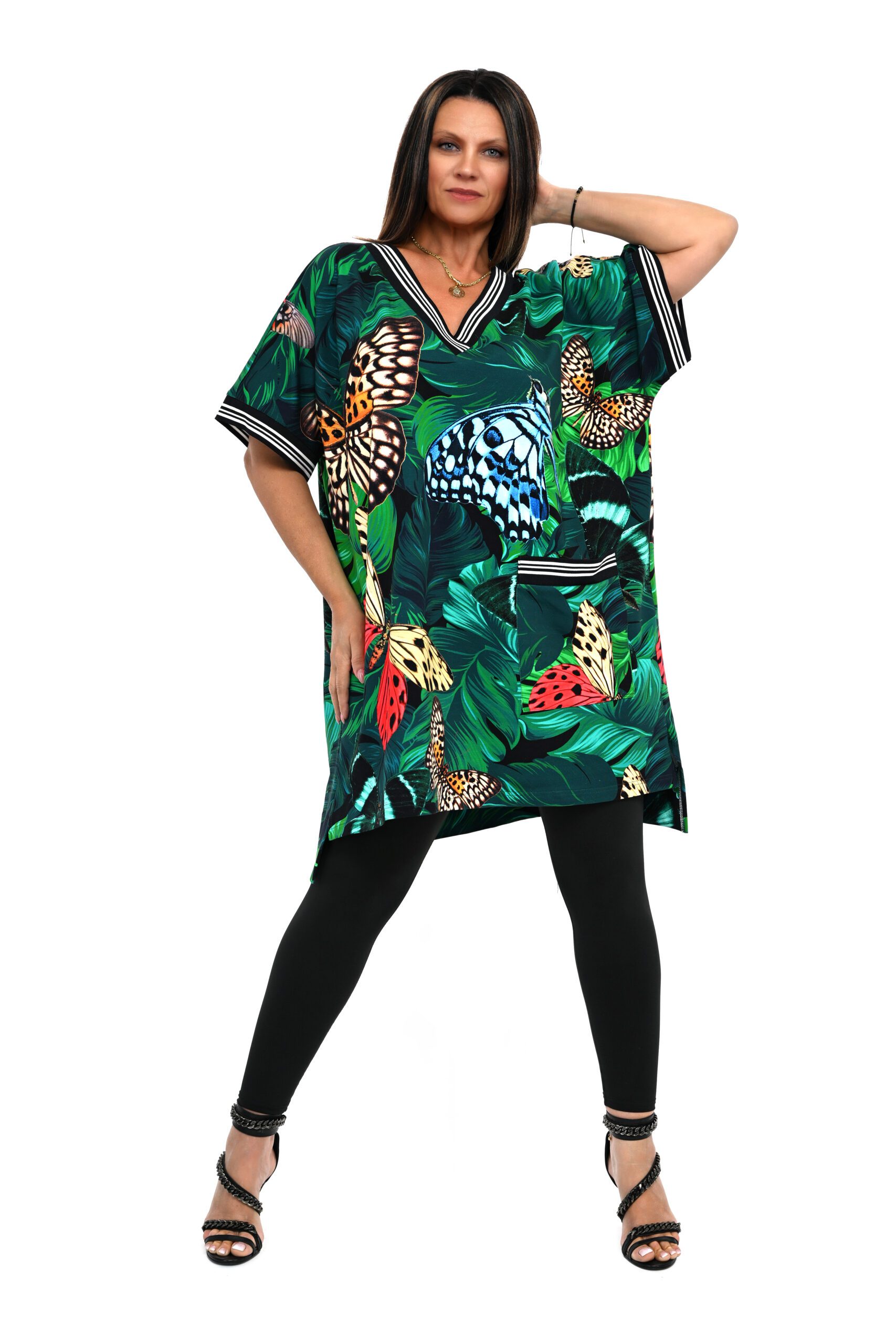 STYLOWA TUNIKA DANA OVERSIZE WIELOKOLOROWA