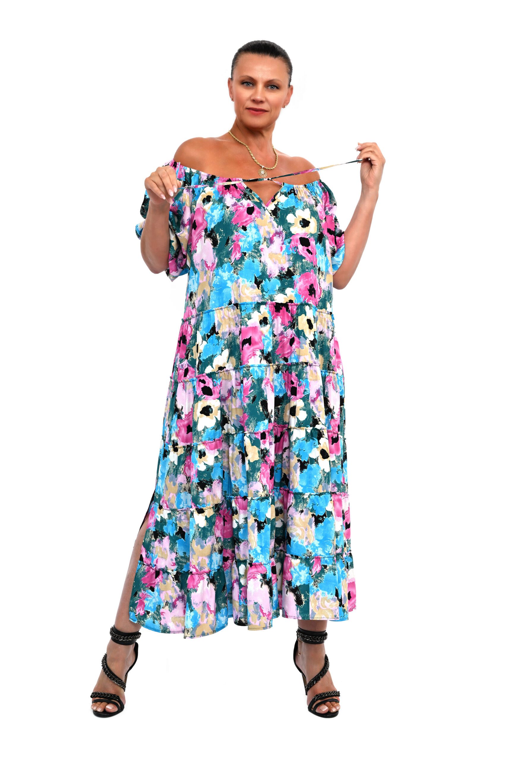 LETNIA SUKIENKA SARAH KWIATY - obrazek 3