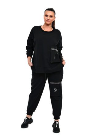 STYLOWY DRES BAWEŁNIANY SIENA CZARNY