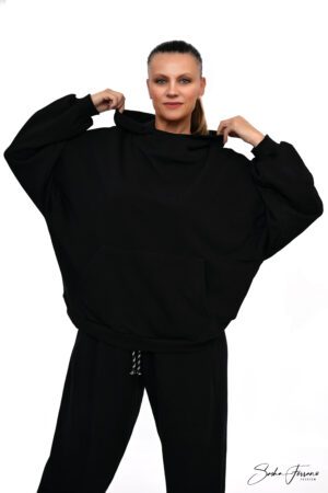 DRES BAWEŁNIANY ELAN OVERSIZE CZARNY