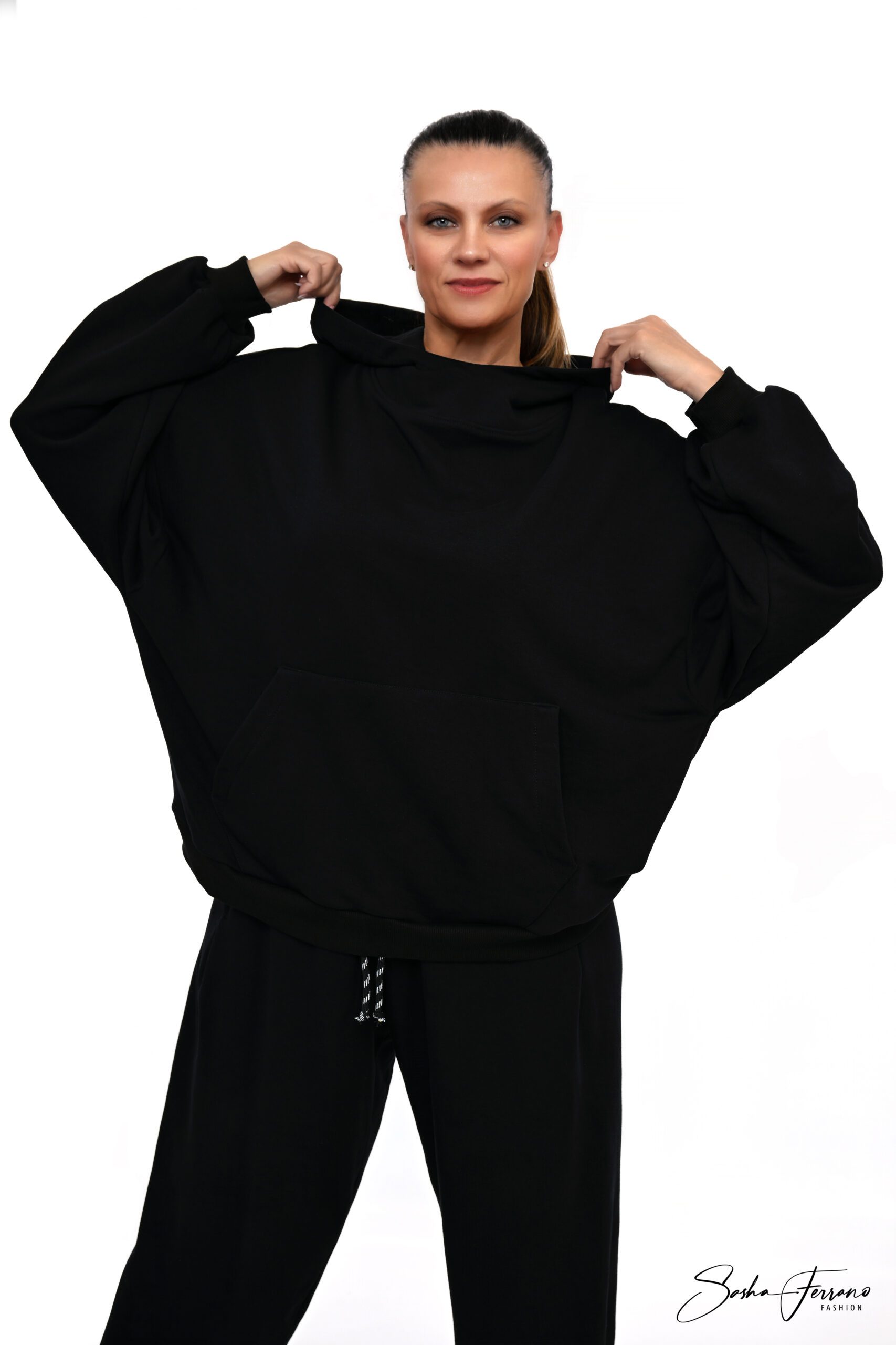 DRES BAWEŁNIANY ELAN OVERSIZE CZARNY