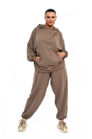 DRES BAWEŁNIANY ELAN OVERSIZE KOLOR CAPPUCCINO