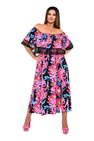 GRACJA SUKIENKA OVERSIZE W KWIATY