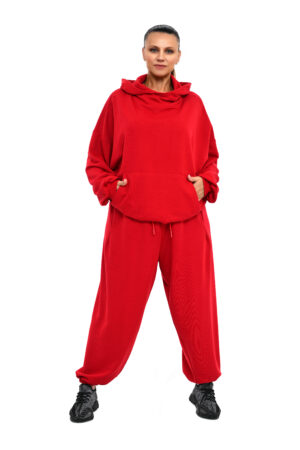 DRES BAWEŁNIANY ELAN OVERSIZE CZERWONY