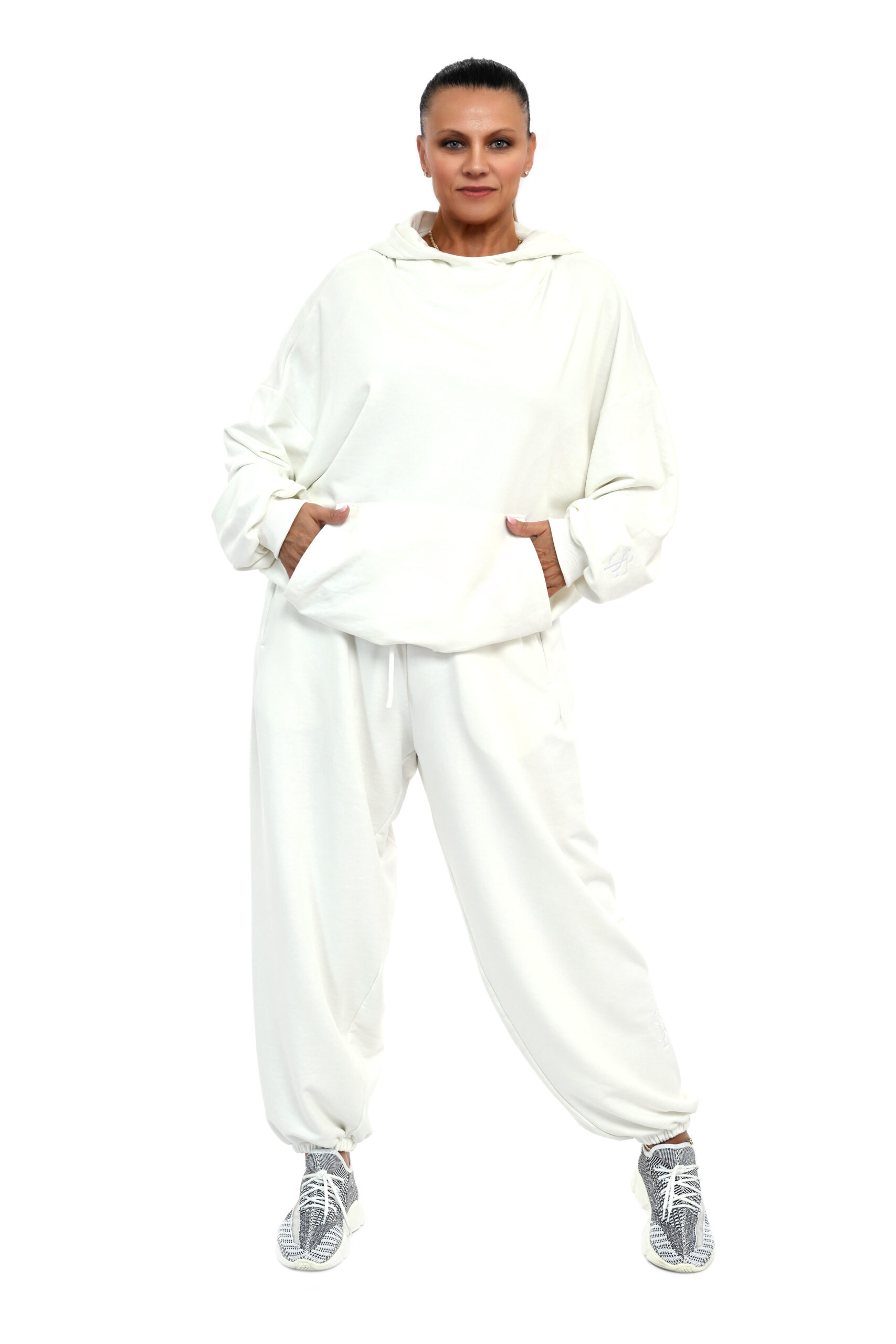 DRES BAWEŁNIANY ELAN OVERSIZE ODCIENIE BIELI