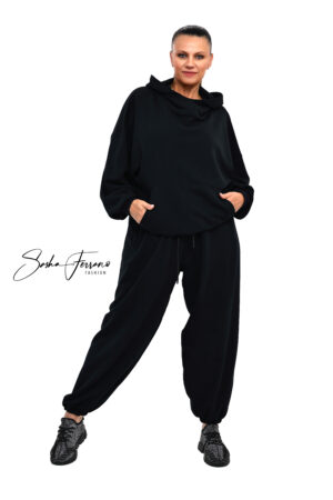 DRES BAWEŁNIANY ELAN OVERSIZE CIEMNY GRANAT