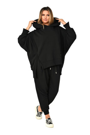 STYLOWY DRES BAWEŁNIANY IVA KOLOR CZARNY