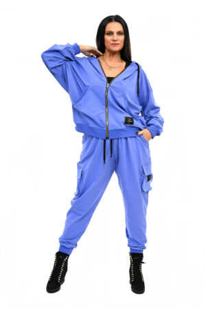 wygodny bawełniany dres Soltanto granatowy