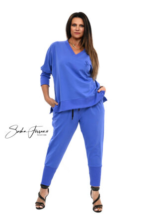 STYLOWY DRES BURTO OVERSIZE BAWEŁNIANY ODCIENIE FIOLETU