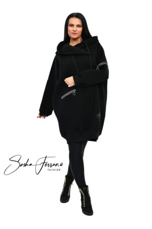 STYLOWA BLUZA DAYANA OVERSIZE 42/54 CZARNA