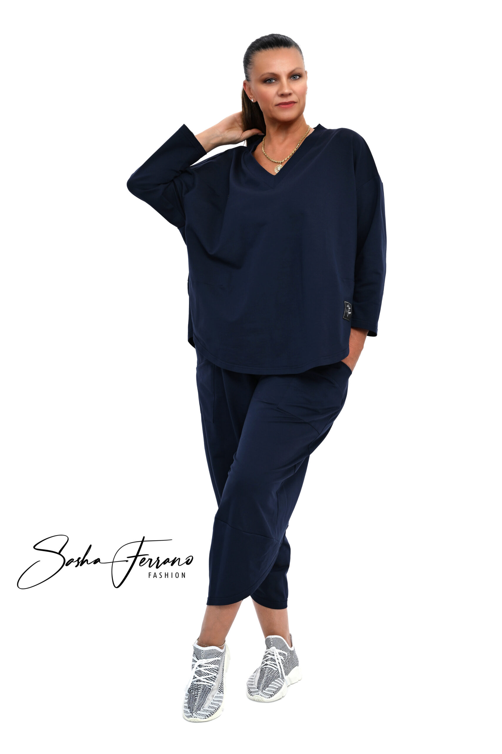 TOPOWY DINA DRES BAWEŁNIANY OVERSIZE 42/50 - obrazek 3