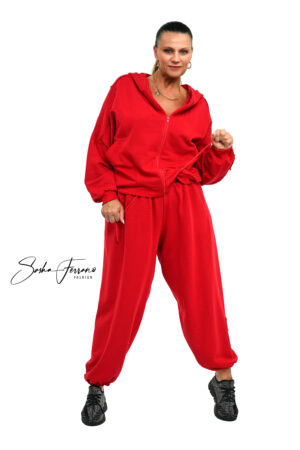 DRES OVERSIZE ROMA DWUCZĘŚCIOWY CZERWONY