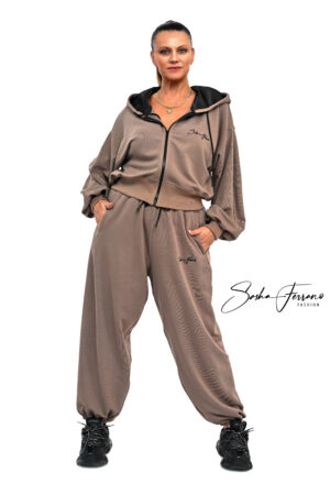 DRES BAWEŁNIANY MOA OVERSIZE CAPPUCCINO