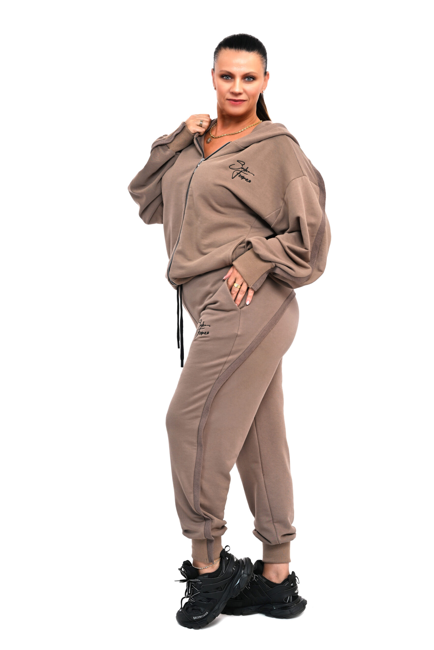 AWANGARDOWY DRES VIKI BAWEŁNINY OVERSIZE 38/46 - obrazek 3