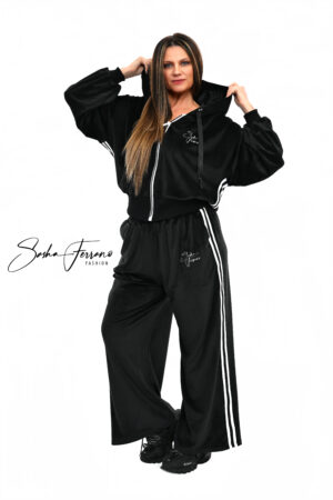 DRES WELUROWY AMOS OVERSIZE-40/46 CZARNY