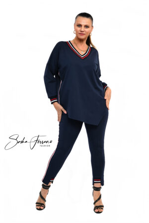 ODLOTOWY DRES BAWEŁNIANY MARTINA ROZM. 42-44-46 GRANATOWY