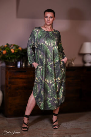 STYLOWA SUKIENKA JAJKO LIŚĆ MONSTERY