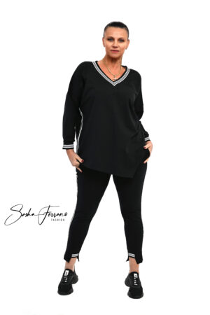 ODLOTOWY DRES BAWEŁNIANY MARTINA CZARNY ROZM. 42-44-46