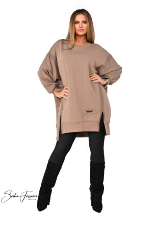 STYLOWA BLUZA PIXI OVERSIZE CAPUCCINO
