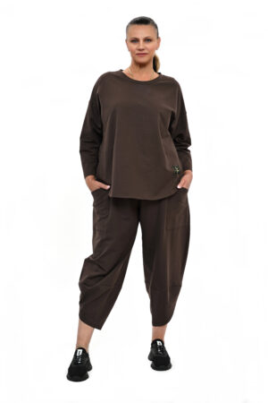 DRES DENA OVERSIZE BRĄZOWY