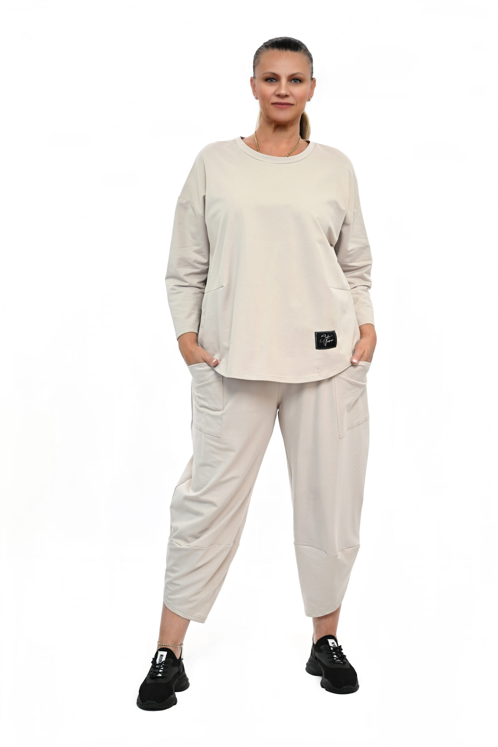 DRES DENA OVERSIZE BEŻOWY
