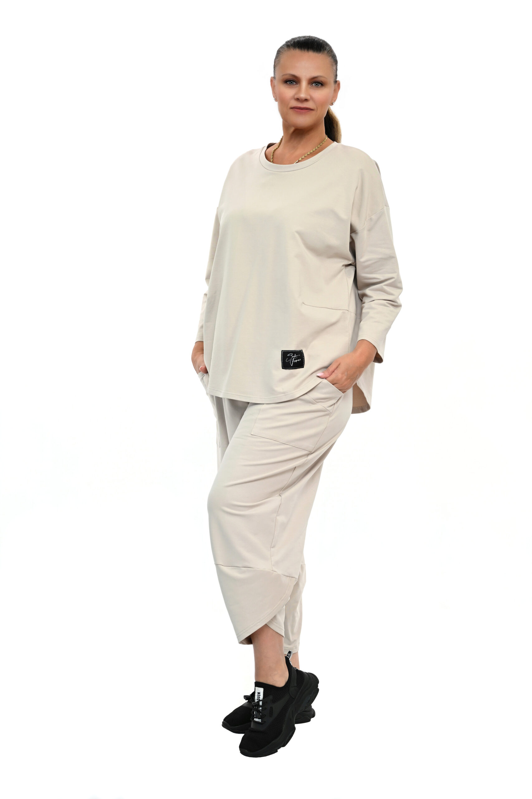 DRES DENA OVERSIZE BEŻOWY - obrazek 3