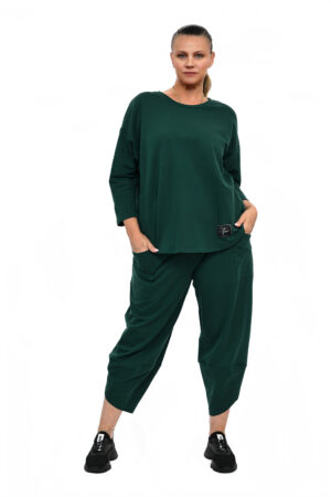 DRES DENA OVERSIZE CIEMNOZIELONY
