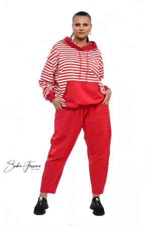 DESIGNERSKI DRES KANGO OVERSIZE 42/50 CZERWONY