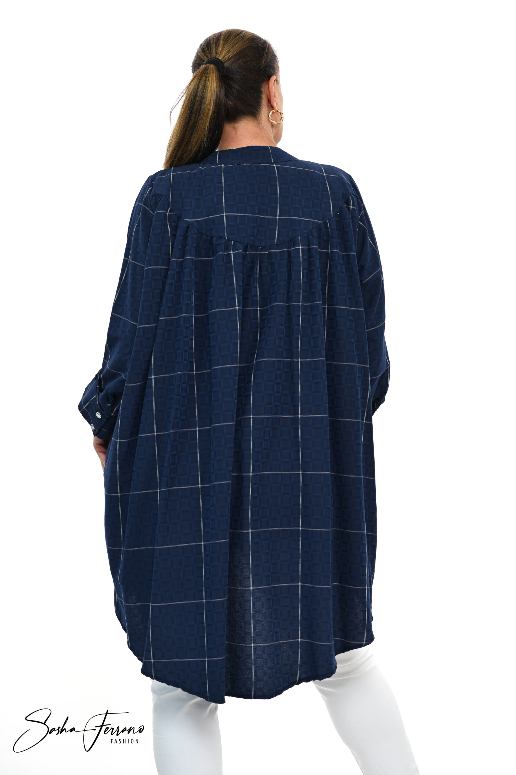 STYLOWA TUNIKA KOSZULOWA LOLITA OVERSIZE 42/54 - obrazek 4