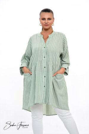 STYLOWA TUNIKA KOSZULOWA LOLITA OVERSIZE 42/54