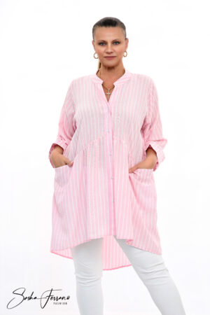 STYLOWA TUNIKA KOSZULOWA LOLITA OVERSIZE 42/54