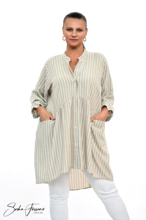 STYLOWA TUNIKA KOSZULOWA LOLITA OVERSIZE 42/54