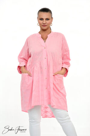 STYLOWA TUNIKA KOSZULOWA LOLITA OVERSIZE 42/54
