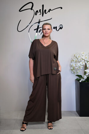 STYLOWY KOMPLET MAGNUS OVERSIZE 42/50 BRĄZOWY