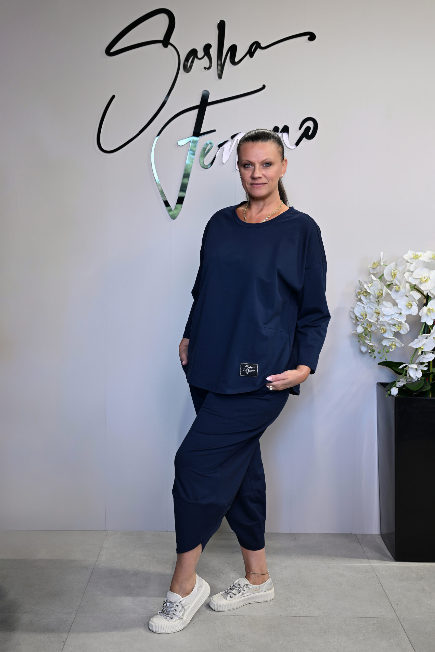 DRES DENA OVERSIZE GRANATOWY - obrazek 2