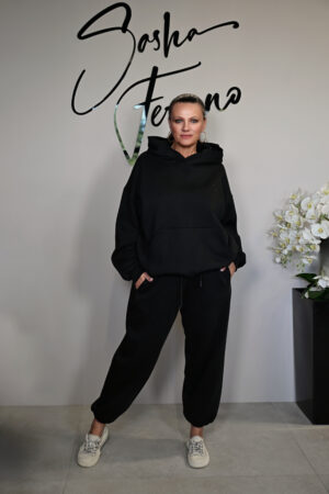 STYLOWY BAWEŁNIANY DRES ELAN OVERSIZE 40/50 CZARNY